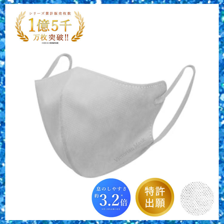 IKISURUマスクグレージュ30枚×15 VictorianMask3DAIR IKISURU（イキスル） - グレージュ | Victorian Mask