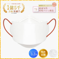 Victorian Mask AIR ホワイト × アンティークローズ (メッシュ構造)