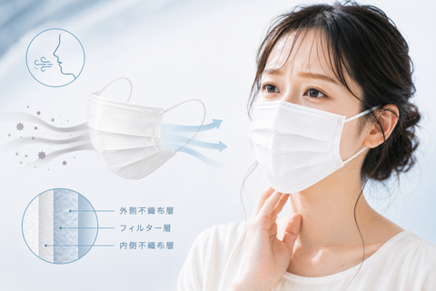 不織布マスクで息苦しいのはなぜ?|通気性の仕組みを"構造"から徹底解説