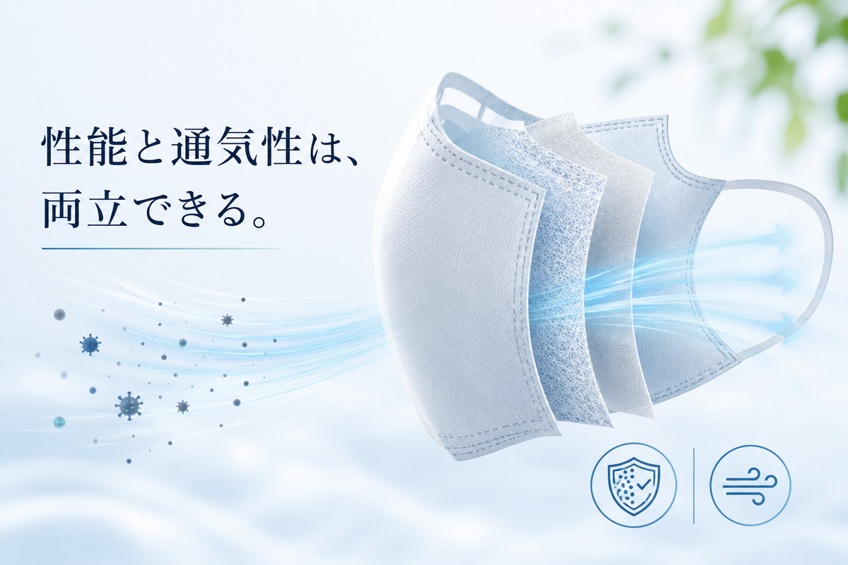 フィルター性能と通気性は両立できる。その技術的な答え