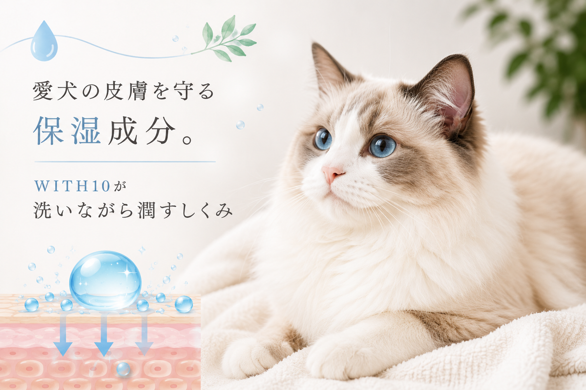 愛犬の皮膚を守る保湿成分。with10が洗いながら潤すしくみ|Victorian Beauty コラム