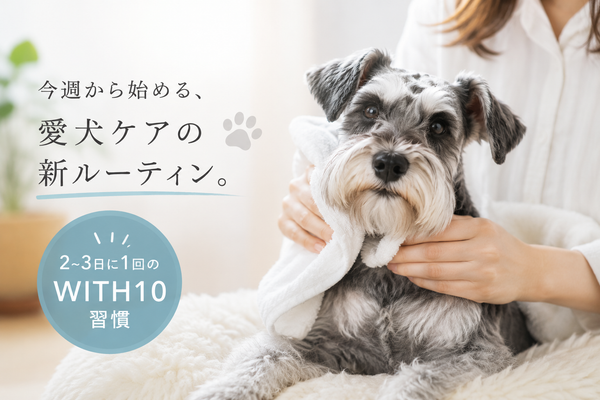 今週から始める、愛犬ケアの新ルーティン。2〜3日に1回のWITH10習慣