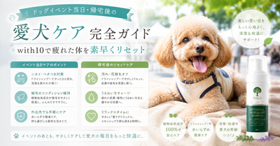 ドッグイベント当日・帰宅後の愛犬ケア完全ガイド。with10で疲れた体を素早くリセット