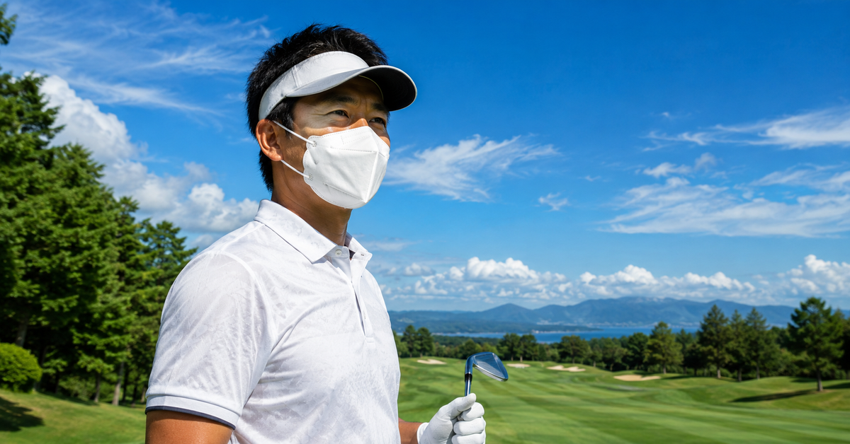 夏のゴルフ・屋外スポーツの炎天下マスク｜長時間の蒸れ対策 | Victorian Mask
