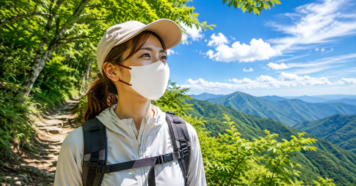 夏の登山・ハイキングのマスク｜運動量と日差し・虫の季節に | Victorian Mask