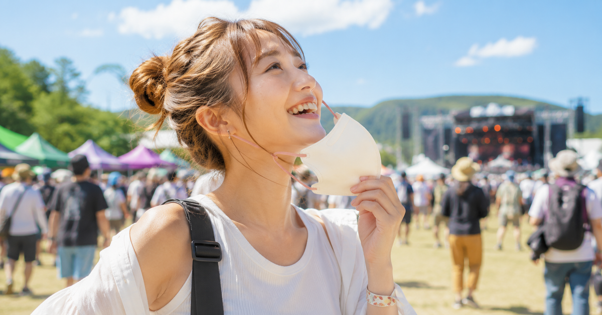 夏フェス・屋外イベントでのマスクの使い方｜持ち運びと快適のコツ | Victorian Mask