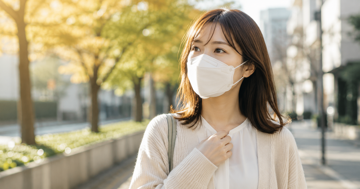 季節の変わり目の寒暖差とマスク｜朝晩と日中の気温差にどう備えるか