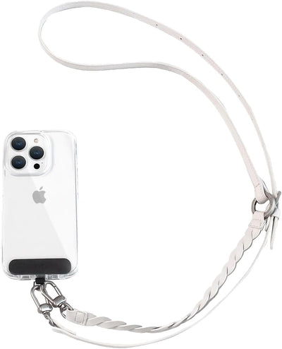 スマホストラップ 2Way 145cm ショルダー×ハンド・長さ調整・アイボリー