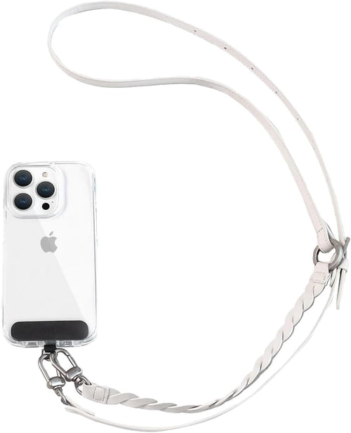 スマホストラップ 2Way 145cm ショルダー×ハンド・長さ調整・アイボリー