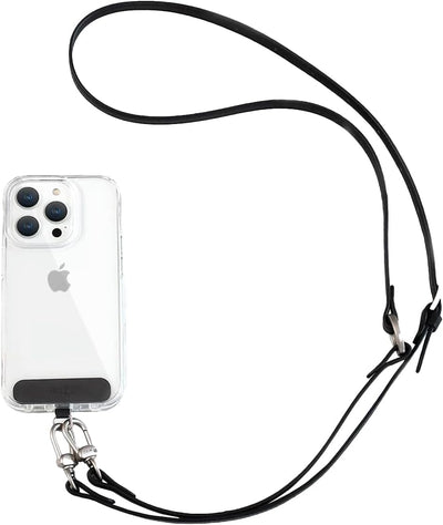 スマホストラップ 2Way 135cm ショルダー×ハンド・長さ調整・ブラック