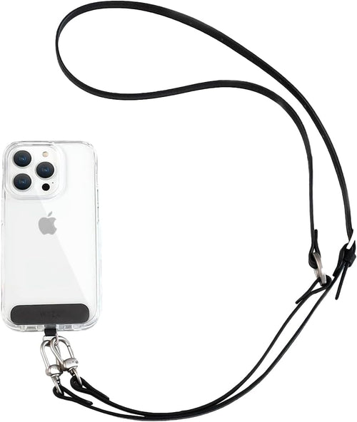 スマホストラップ 2Way 135cm ショルダー×ハンド・長さ調整・ブラック