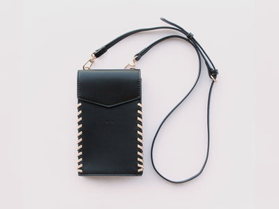 スマホショルダー スマホポシェット 斜めがけ ショルダーバッグ カード収納 Black