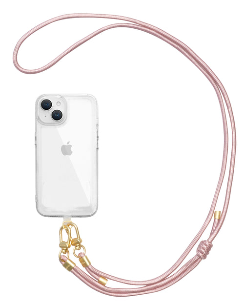 スマホショルダーストラップ 首掛けストラップ 160cm 長さ調整可能 ピンク