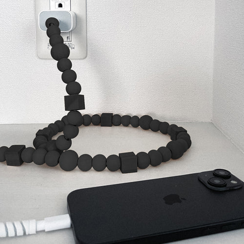 TYPE-C対応 急速充電ケーブル 1メートル ウッド ブラック