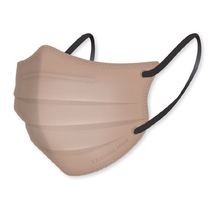 Victorian Mask - FOR PLEATS คาราเมล x ดำ  หน้ากาก